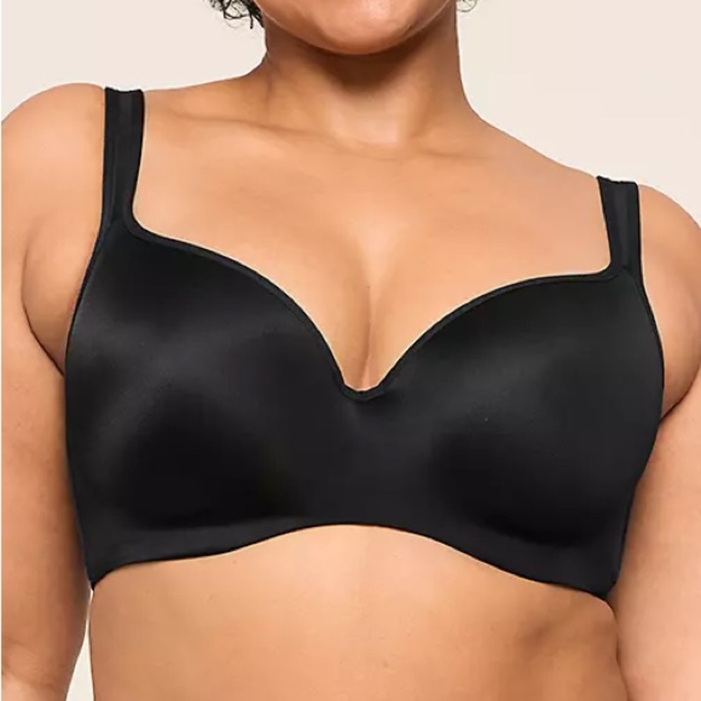 Cacique Black Smooth Balconette Bra, NWT 42DD